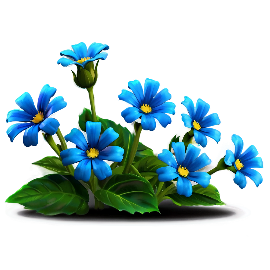 Blue Flower Scene Png 05242024