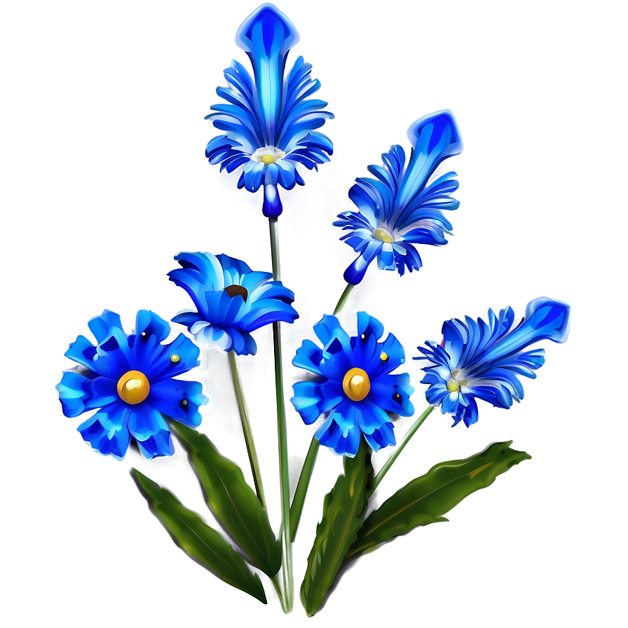 Blue Flower Scene Png 05242024