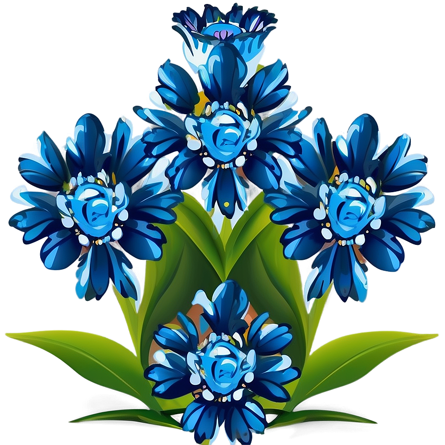 Blue Flower Vector Png 18