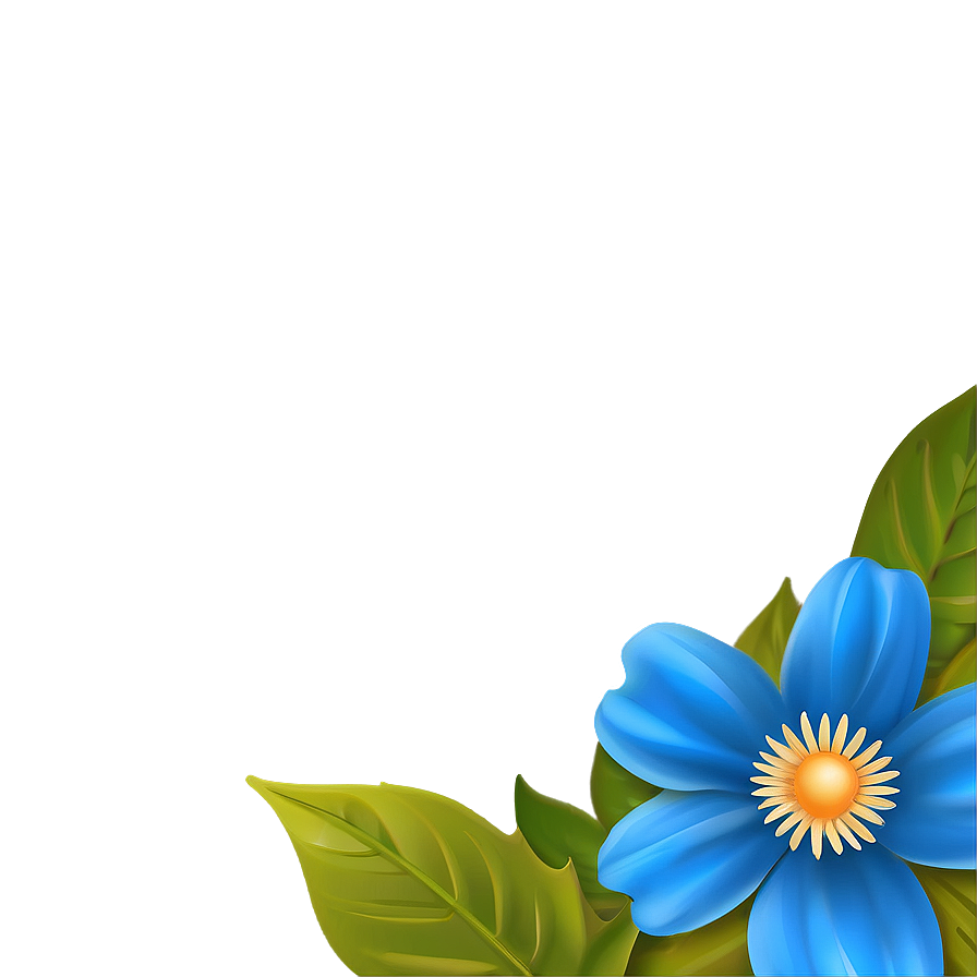 Blue Flower Vector Png Peo