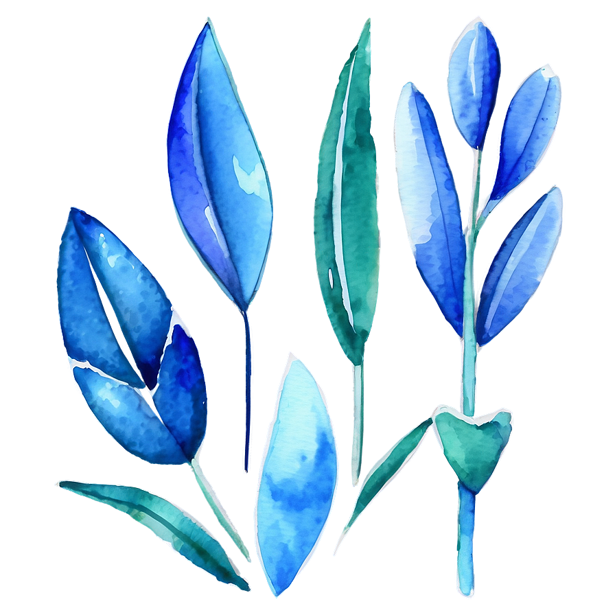 Blue Flower Watercolor Png Hvs