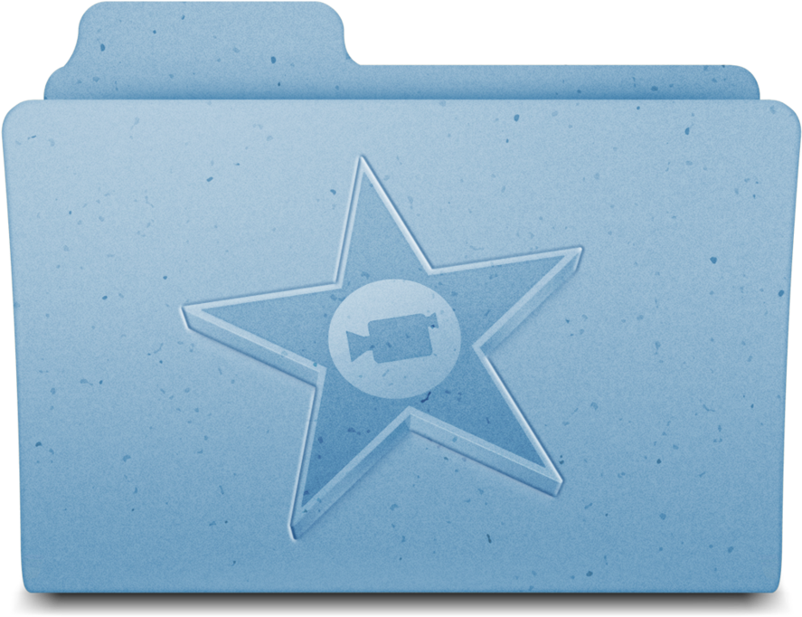 Blue Folder Star Icon