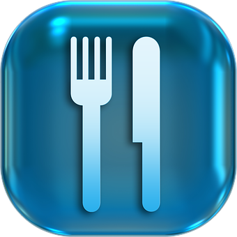 Blue Food App Icon