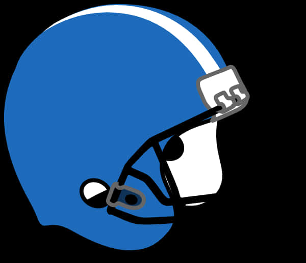 Blue Football Helmet Graphic