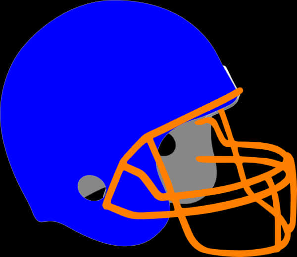 Blue Football Helmet Vector