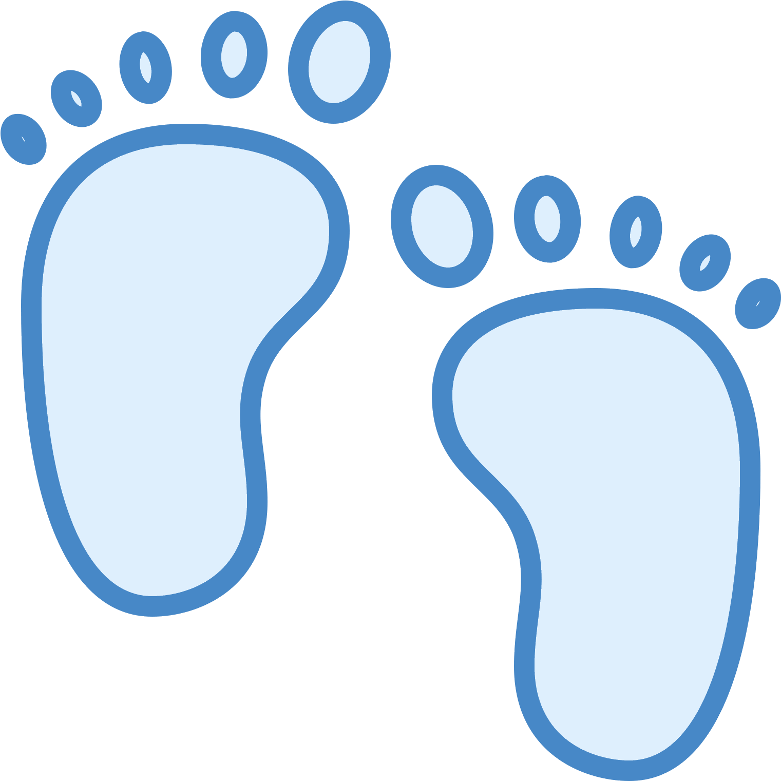 Blue Footprint Graphic