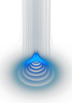 Blue Fractal Vortex Light