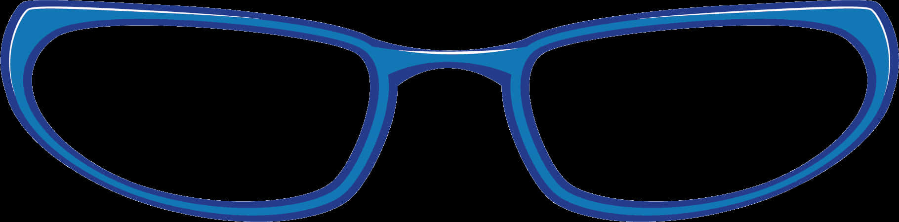 Blue Frame Eyeglasses Isolated