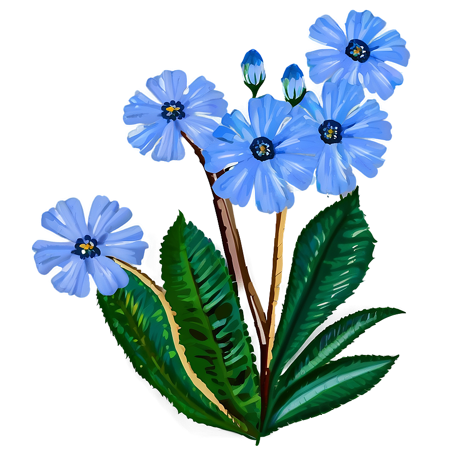 Blue Garden Flower Png Cvt