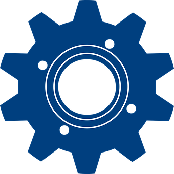 Blue Gear Icon