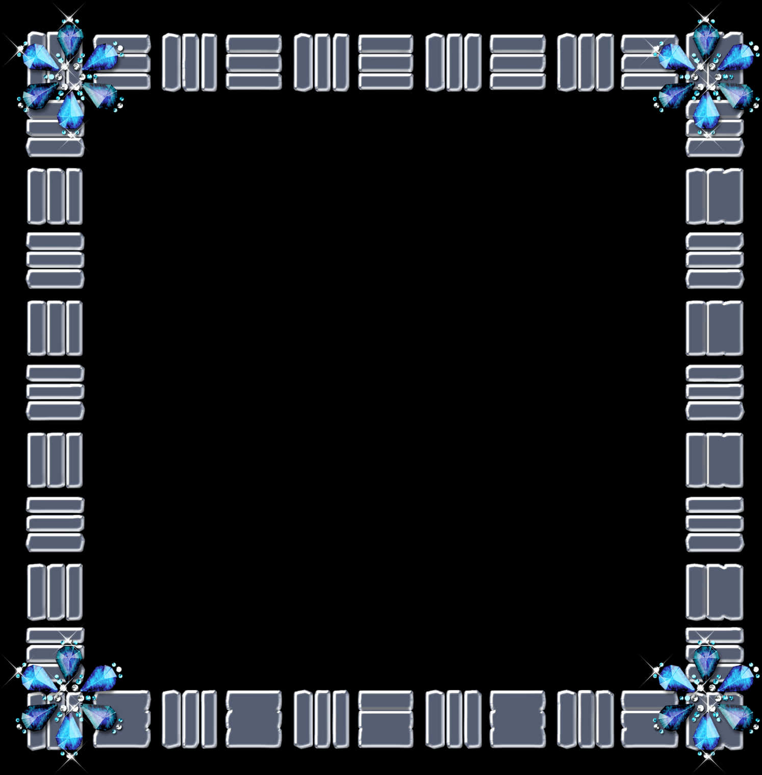 Blue Gemstone Decorative Photo Frame