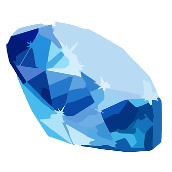 Blue Geometric Diamond Illustration