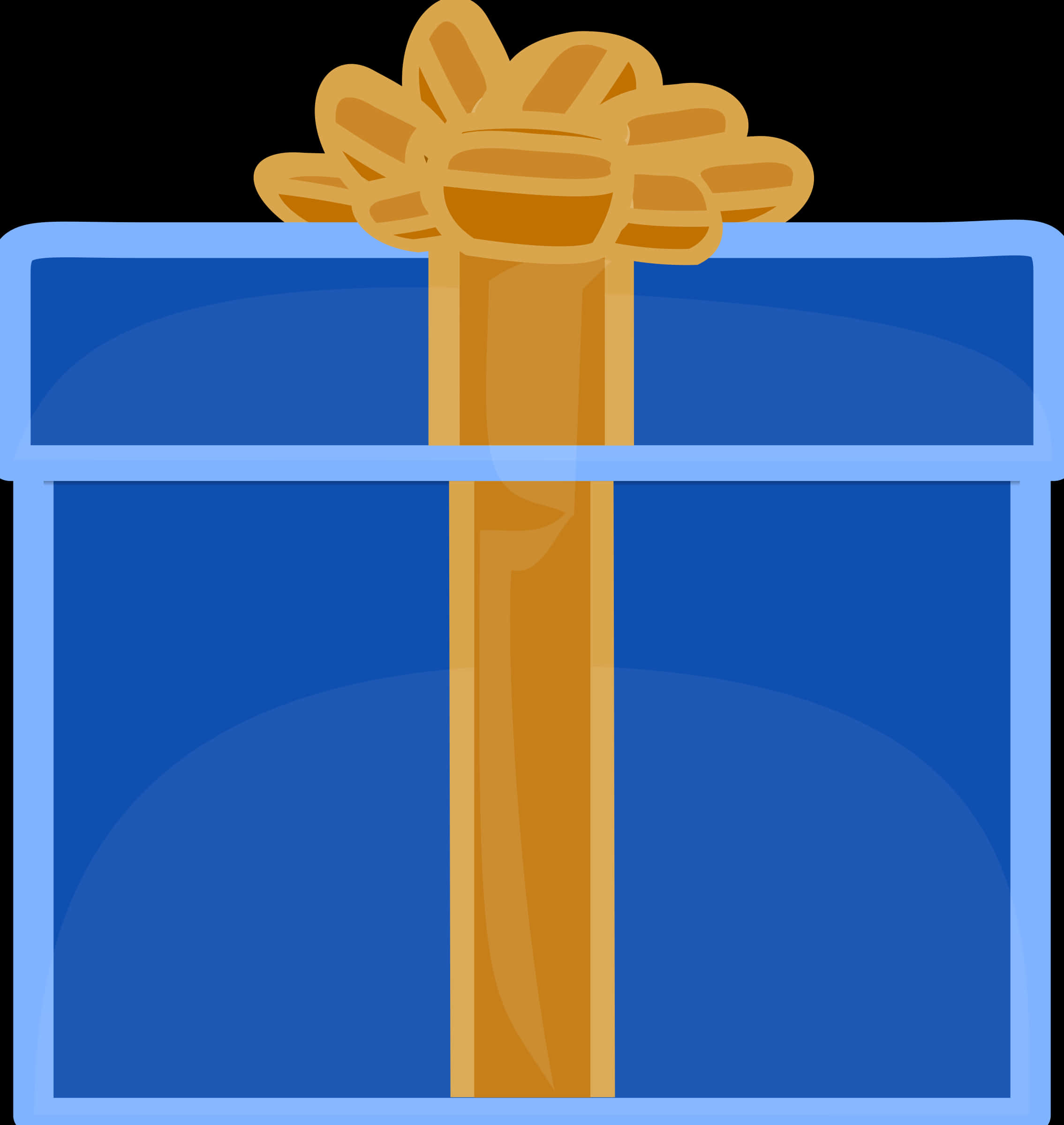 Blue Gift Boxwith Golden Ribbon