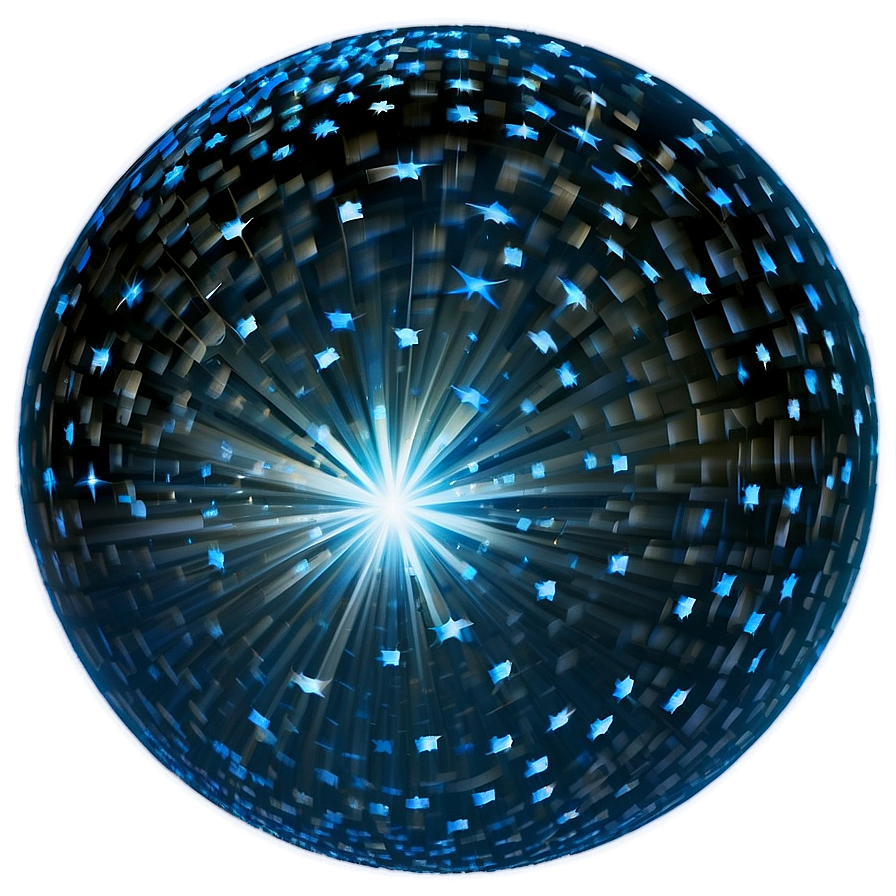 Blue Glitter Ball Png 32