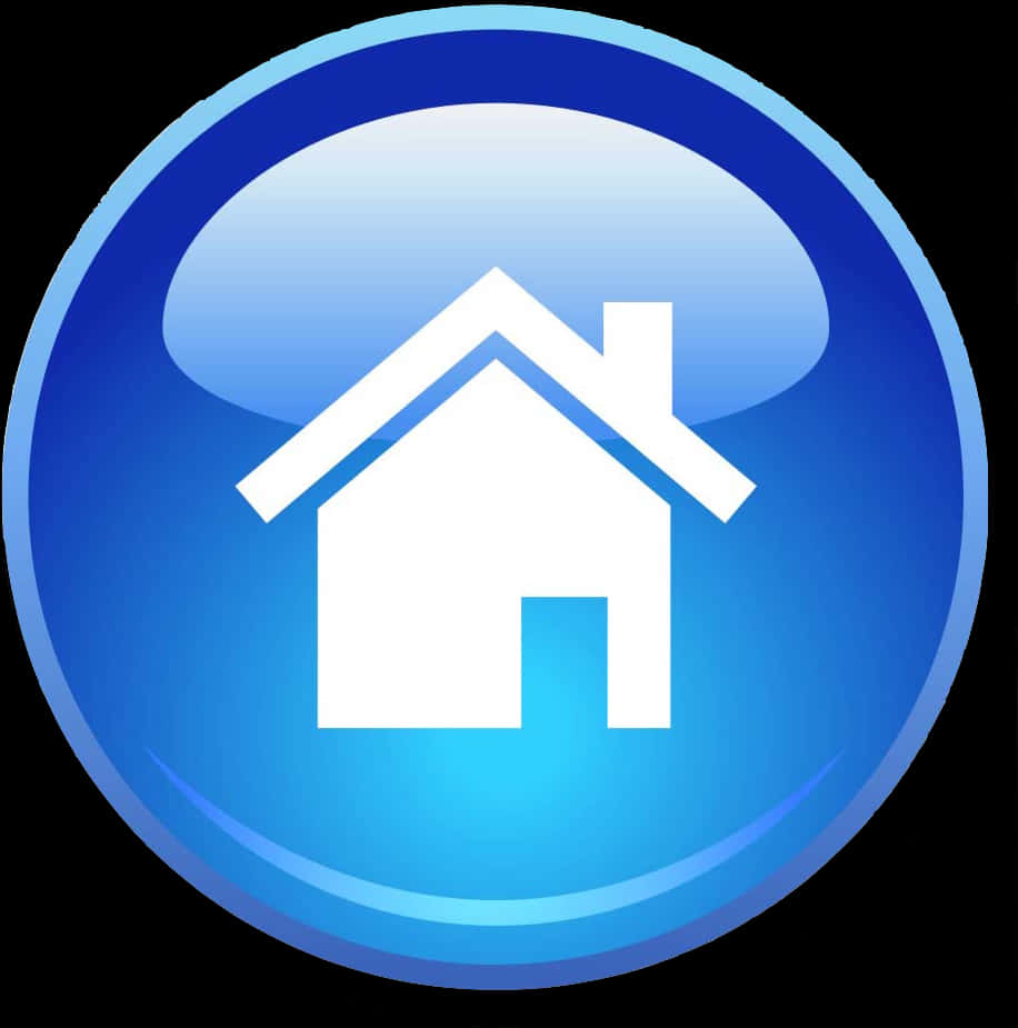 Blue Glossy Home Icon