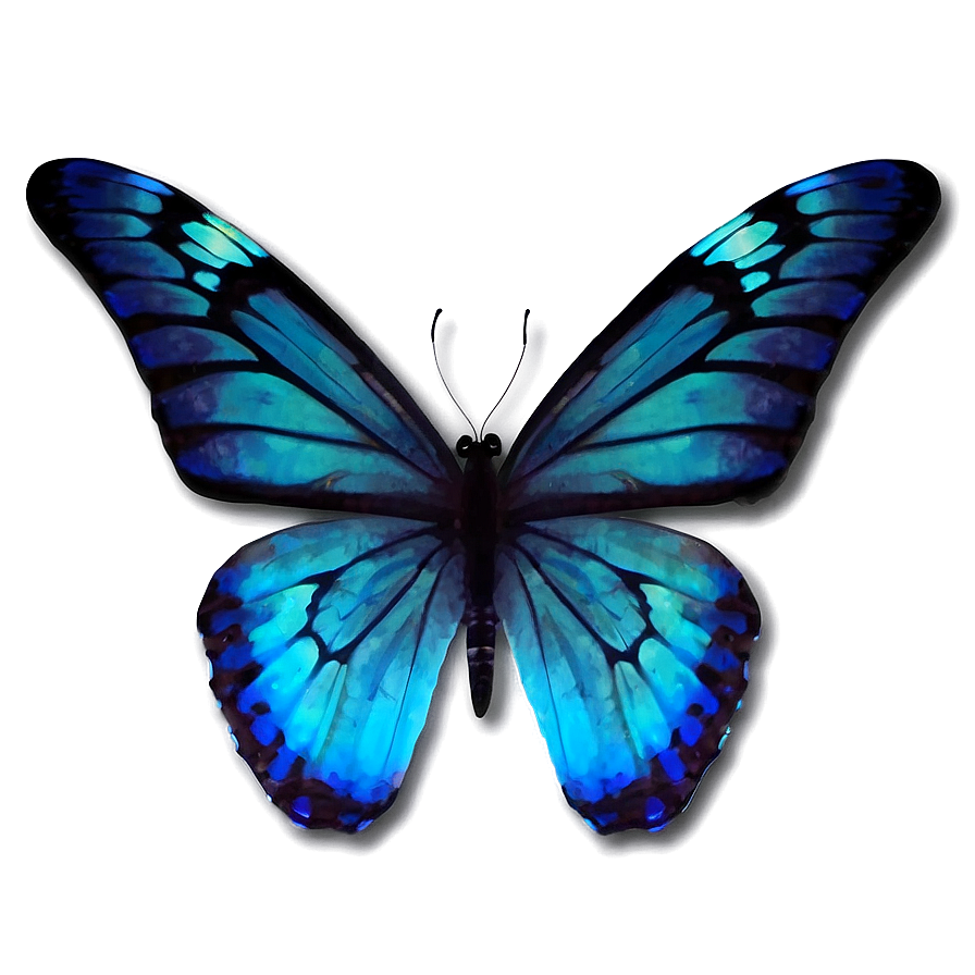 Blue Glow Butterfly Png 86