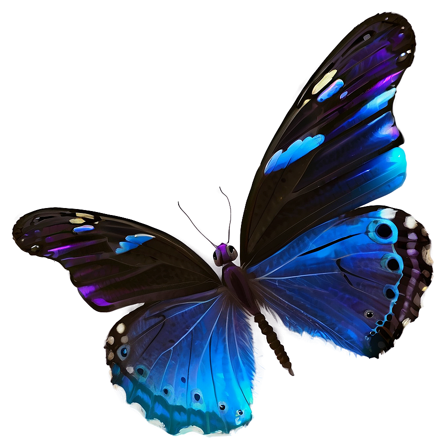 Blue Glow Butterfly Png Tdy90