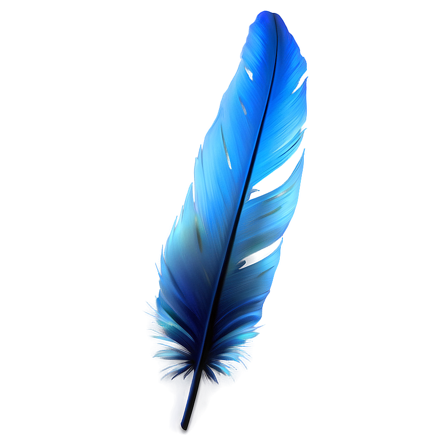 Blue Glow Feather Png 11