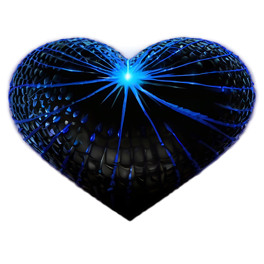 Blue Glow Heart Png Grc38