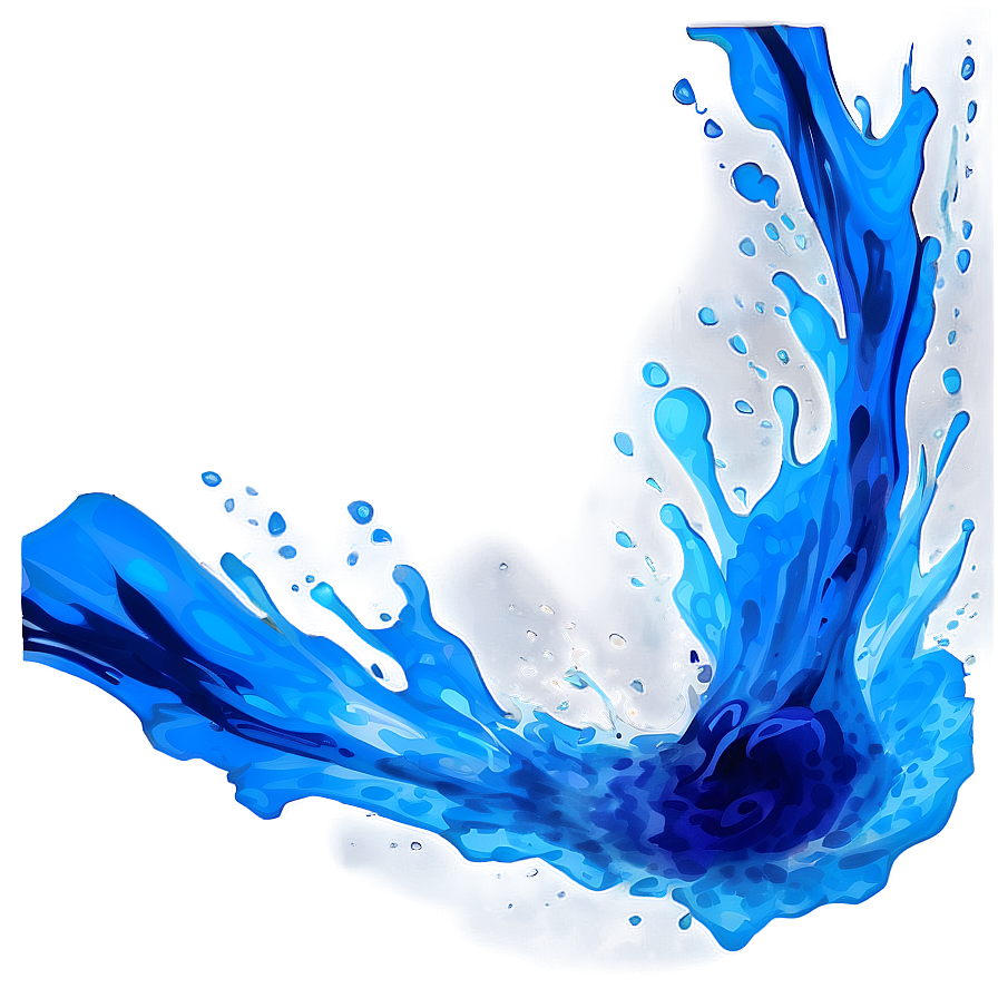 Blue Glow Splash Png 06122024