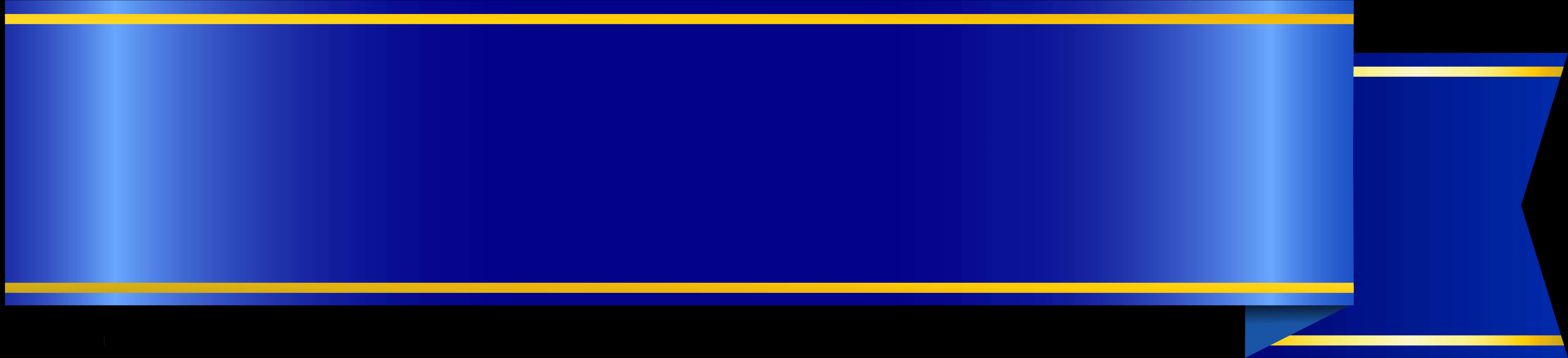 Blue Gold Banner Ribbon Design