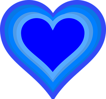 Blue Gradient Heart Graphic