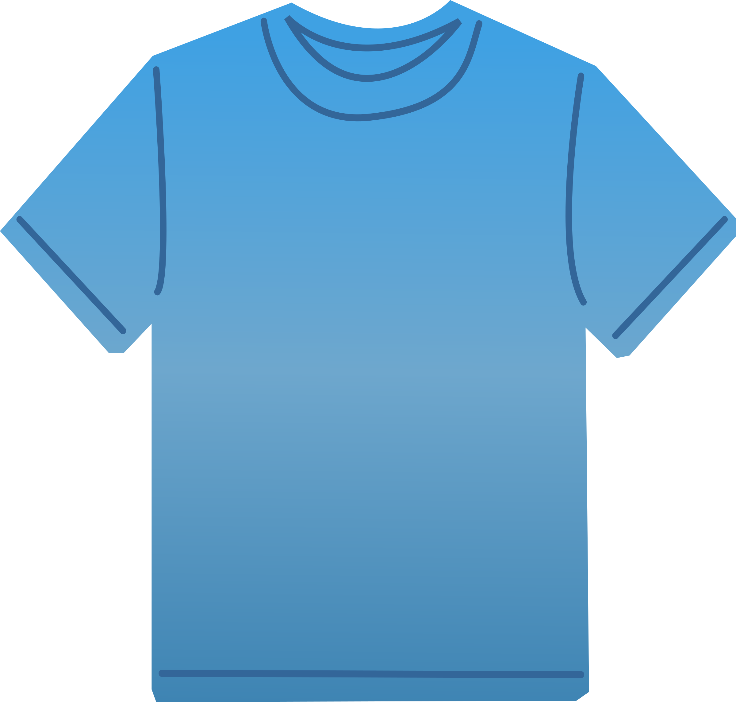 Blue Gradient T Shirt Graphic