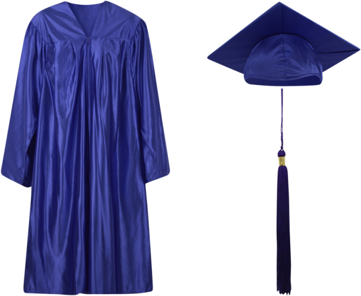 Blue Graduation Capand Gown