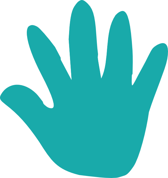 Blue Hand Clipart Graphic