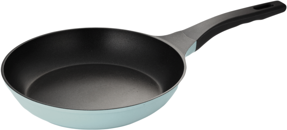 Blue Handled Nonstick Frying Pan