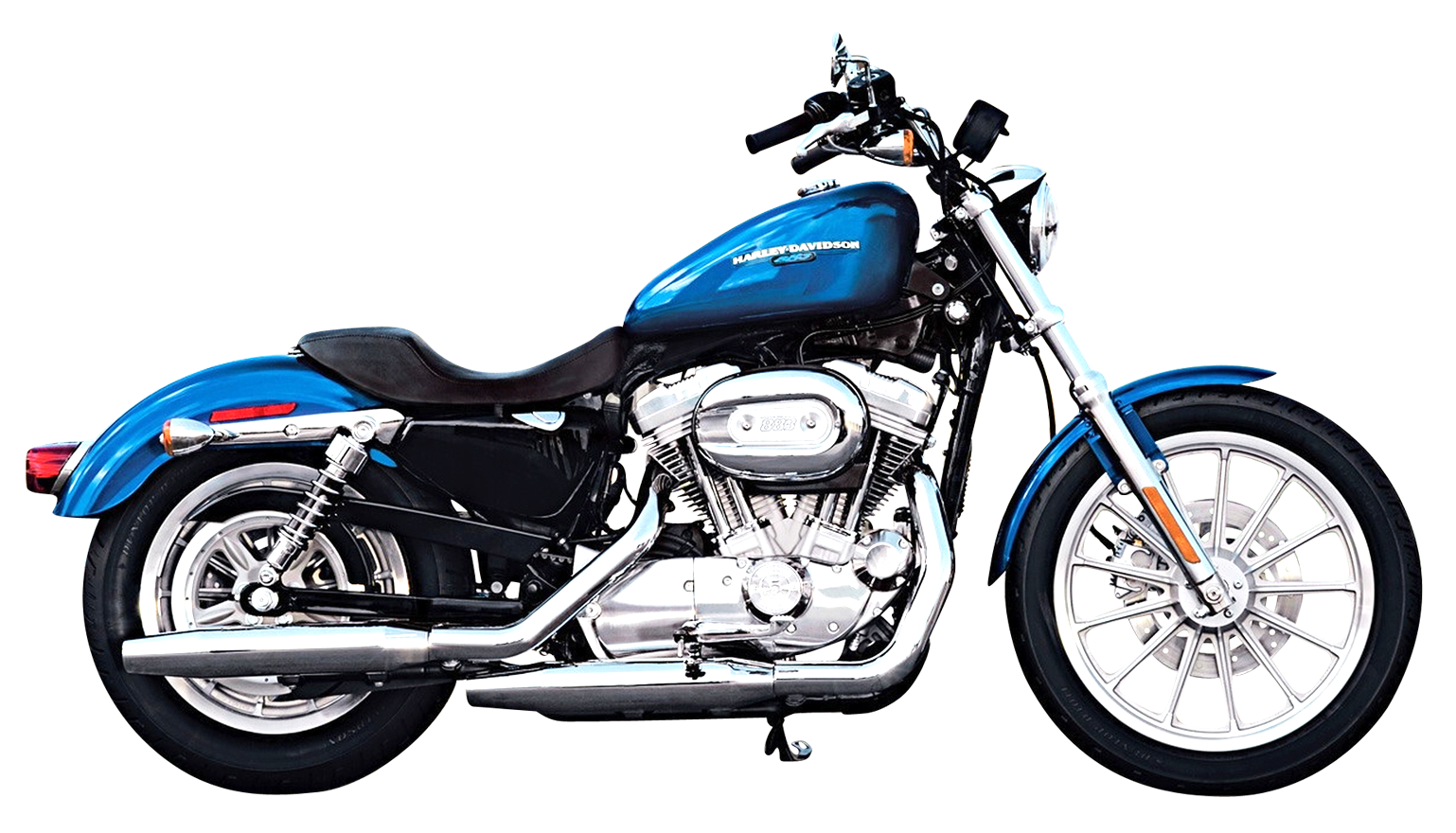 Blue Harley Davidson Motorcycle