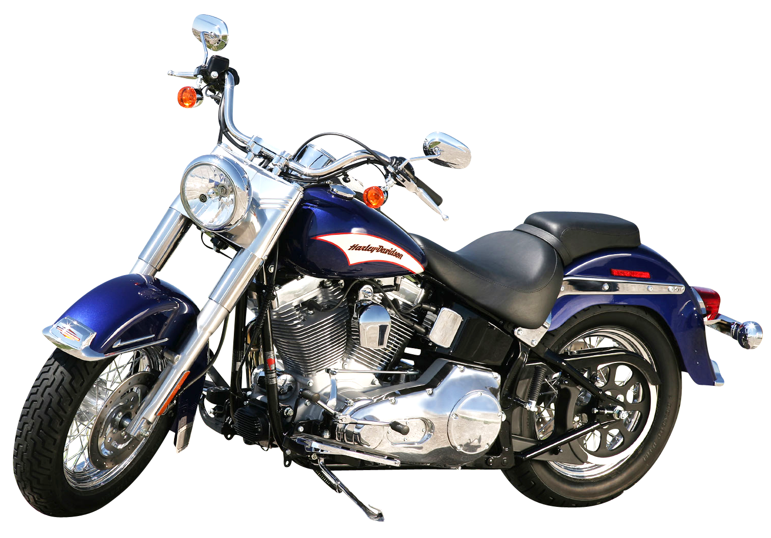 Blue Harley Davidson Motorcycle