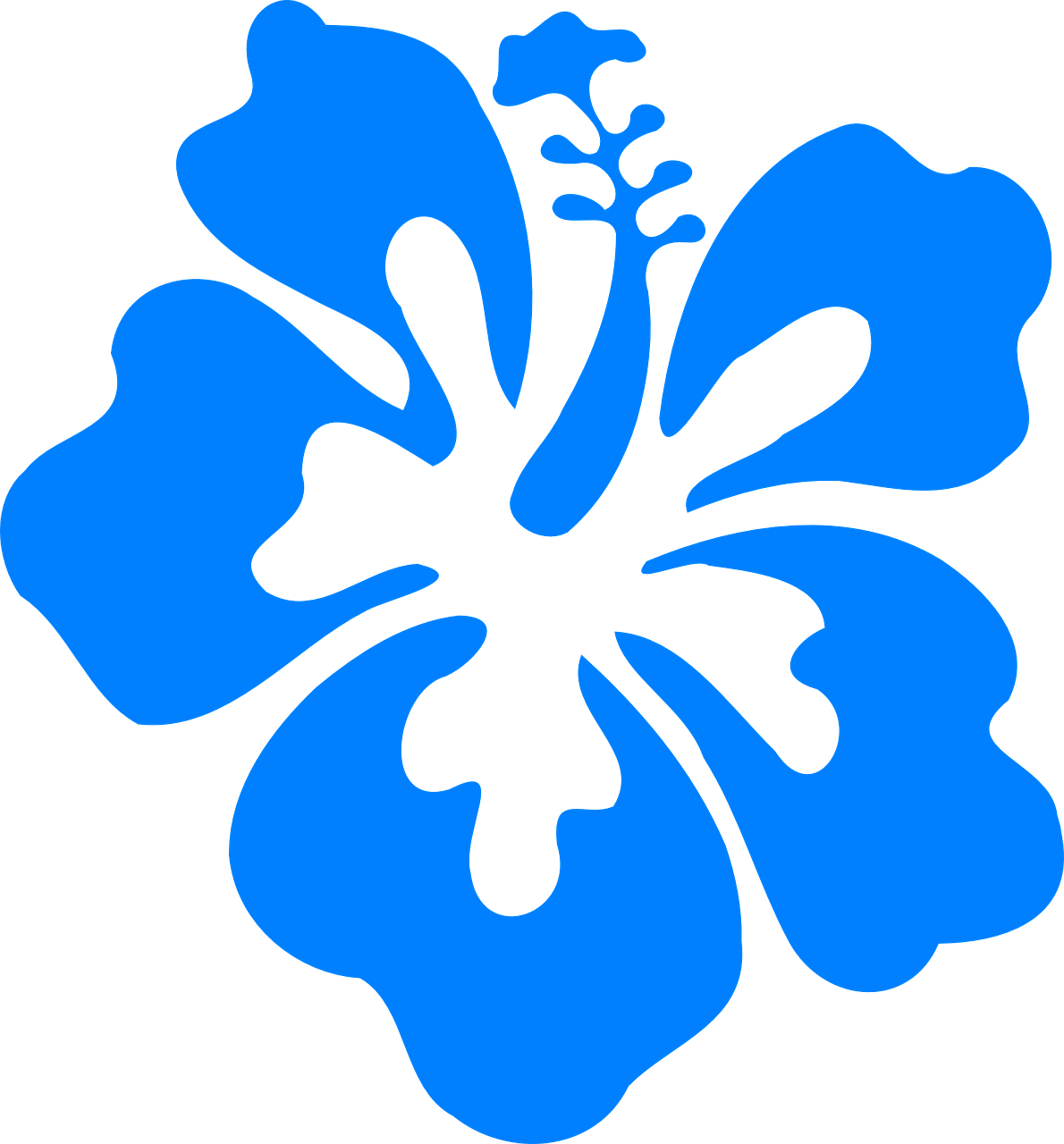 Blue Hawaiian Hibiscus Graphic