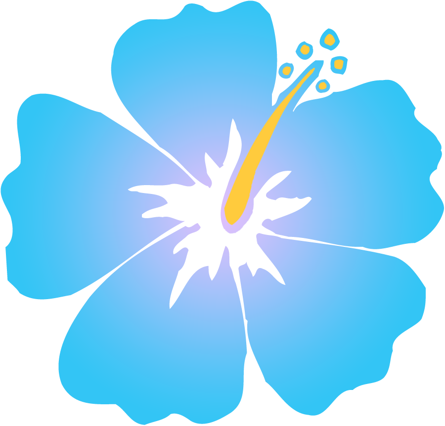 Blue Hawaiian Hibiscus Graphic