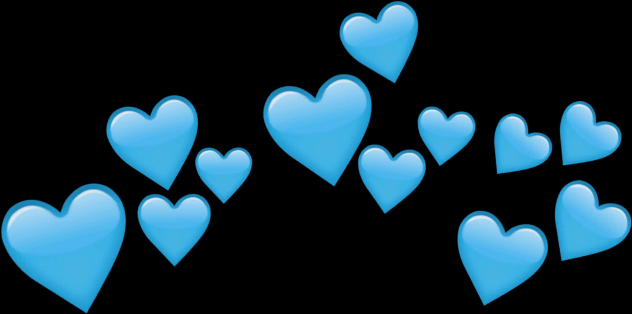 Blue Heart Emojis Pattern