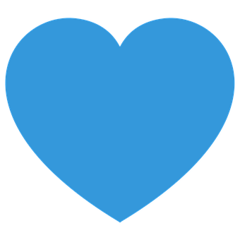 Blue Heart Iconon Black Background