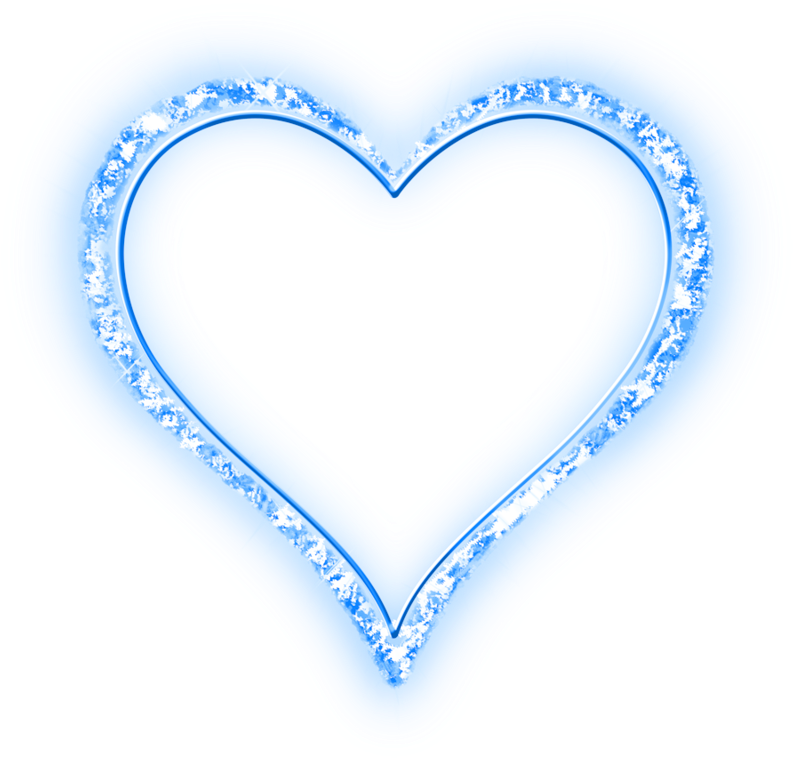 Blue Heart Love Frame