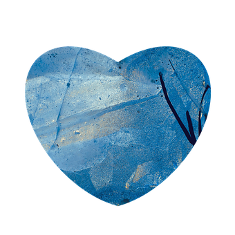 Blue Heart Shaped Gemstone