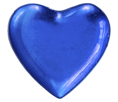 Blue Heart Shaped Object