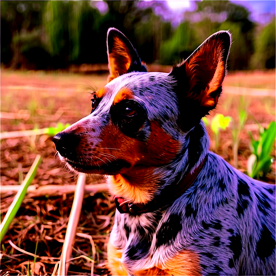 Blue Heeler On Farm Png Mxs