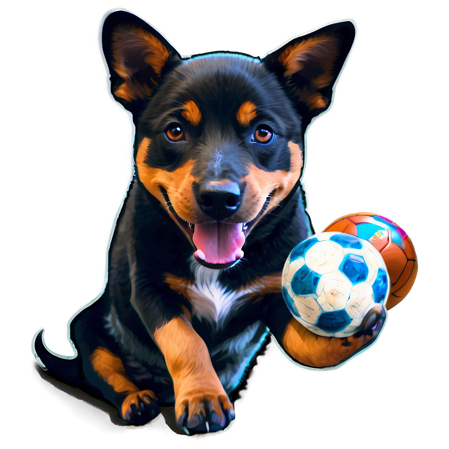 Blue Heeler With Ball Png 26