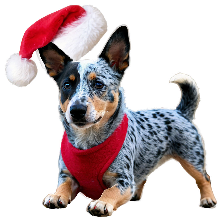 Blue Heeler With Santa Hat Png Ysd