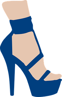 Blue High Heel Graphic