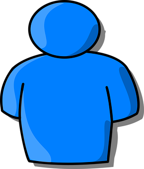 Blue Iconic Person Graphic