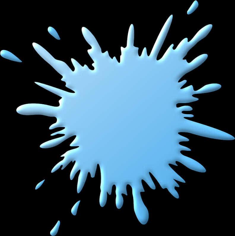 Blue Ink Splash Black Background