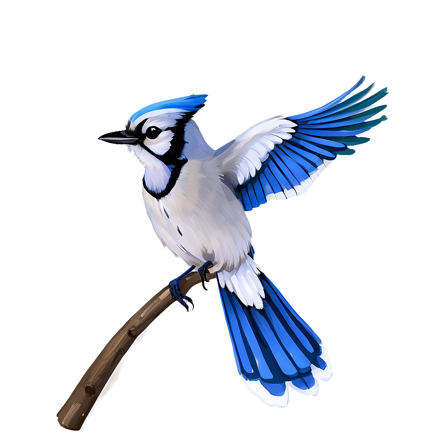 Blue Jay With Open Wings Png 63