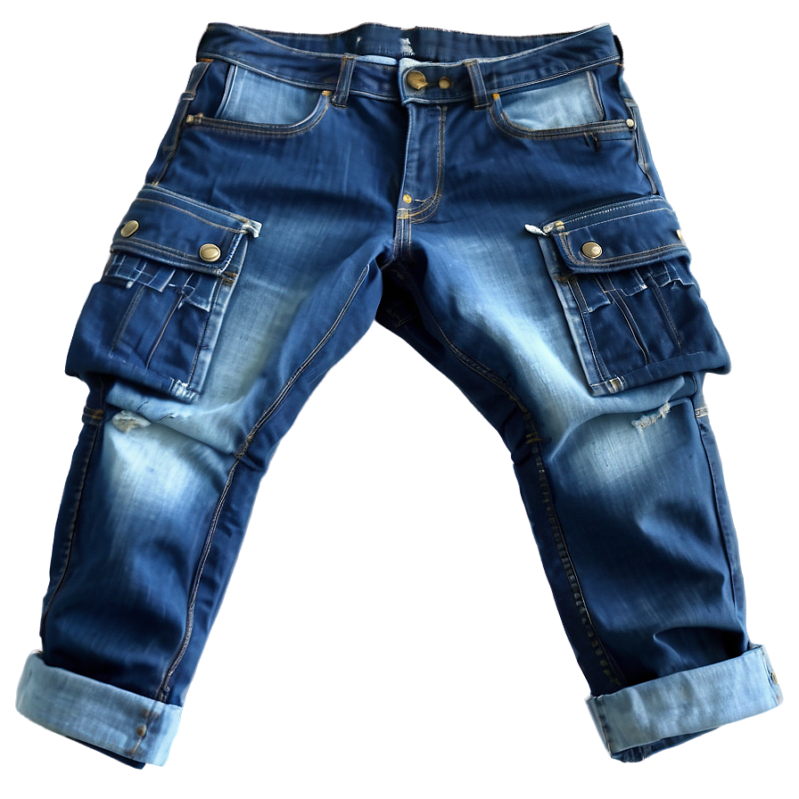 Blue Jeans With Cargo Pockets Png 48