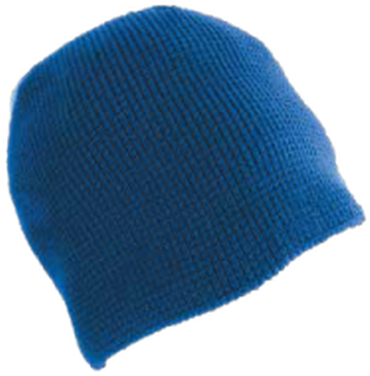 Blue Knit Beanie Hat