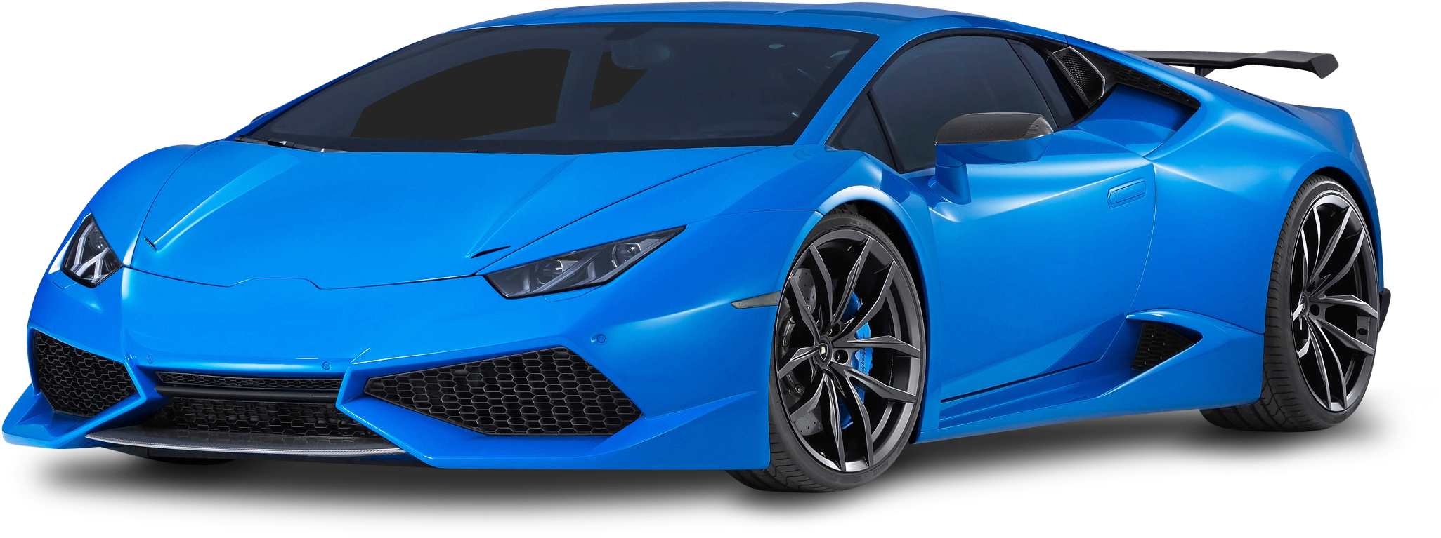 Blue Lamborghini Huracan Evo Side View