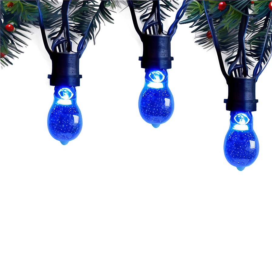 Blue Led Christmas String Lights Png 06292024